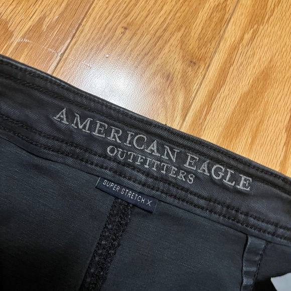 Dark Wash American Eagle Zip Detail Skirt - Picture 3 of 4